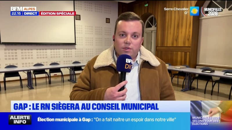 Raphaël Leroux, candidat RN à Gap, prend la parole sur BFM DICI à l'occasion du second tour de l'élection municipale ce dimanche 22 mars