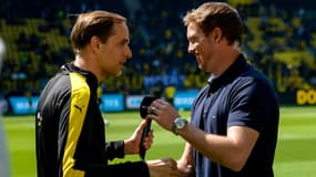 Thomas Tuchel et Julian Nagelsmann, à Dortmund le 6 mai 2017