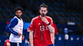 Guillaume Gille, sélectionneur de l'équipe de France pendant l'Euro de handball