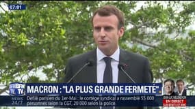 Macron: "La journée du travail, c’est la journée des travailleurs, pas des casseurs"