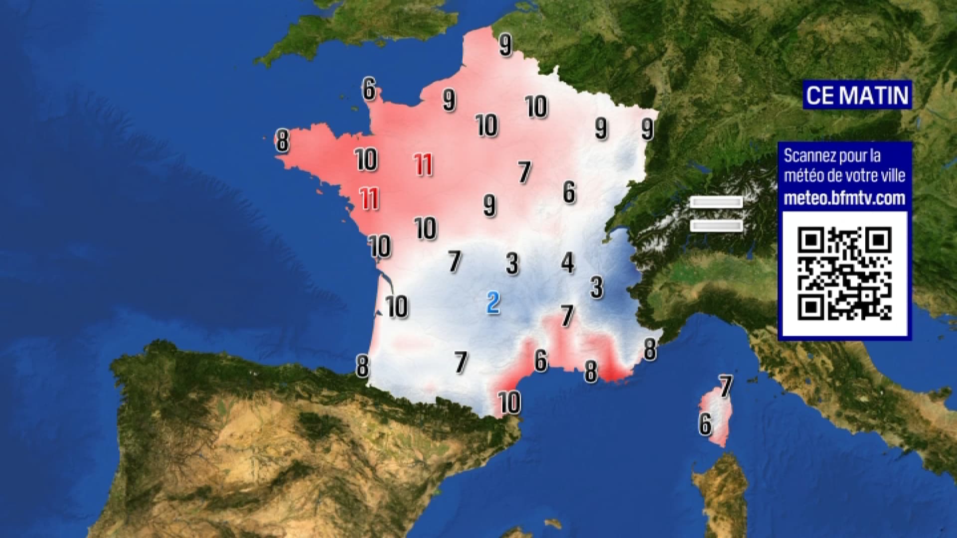 Les minimales prévues pour ce vendredi 26 janvier 2024 Les minimales prévues pour ce vendredi 26 janvier 2024