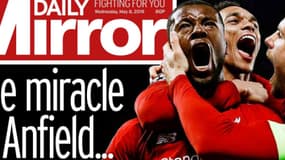 La Une du Mirror