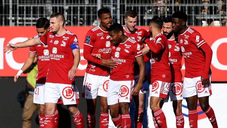 La joie des joueurs de Brest
