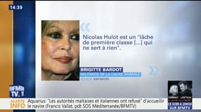 Nicolas Hulot répond à Brigitte Bardot qui l'avait traité de "lâche de première classe"