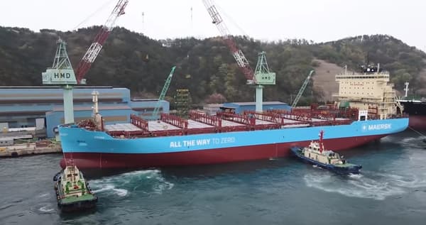 Le porte-conteneurs de Maersk propulsé au bio-méthanol