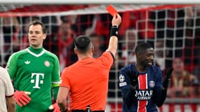 Ousmane Dembélé expulsé lors de Bayern-PSG (1-0, Ligue des champions), le 26 novembre 2024