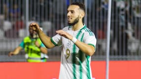 L'attaquant de l'Algérie, Amine Gouiri face au Cap Vert