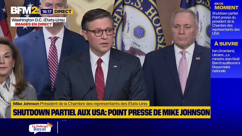 Shutdown partiel aux États-Unis: le président de la Chambre des représentants accuse les démocrates de "jouer avec le financement du gouvernement"