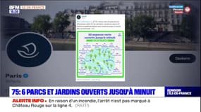 Paris: six nouveaux espaces verts ouverts jusqu'à minuit pour faire face à la chaleur