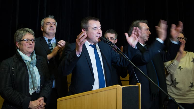 Frédéric Barbier après sa victoire dans le Doubs, le 8 février 2015