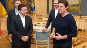 Tom Cruise lors de sa rencontre avec le président ukrainien.