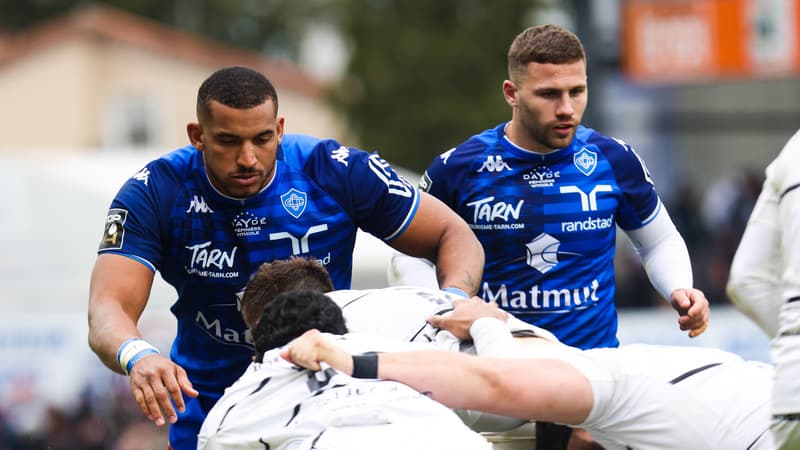 Wilfrid Hounkpatin avec Castres contre Toulouse, le 2 avril 2022