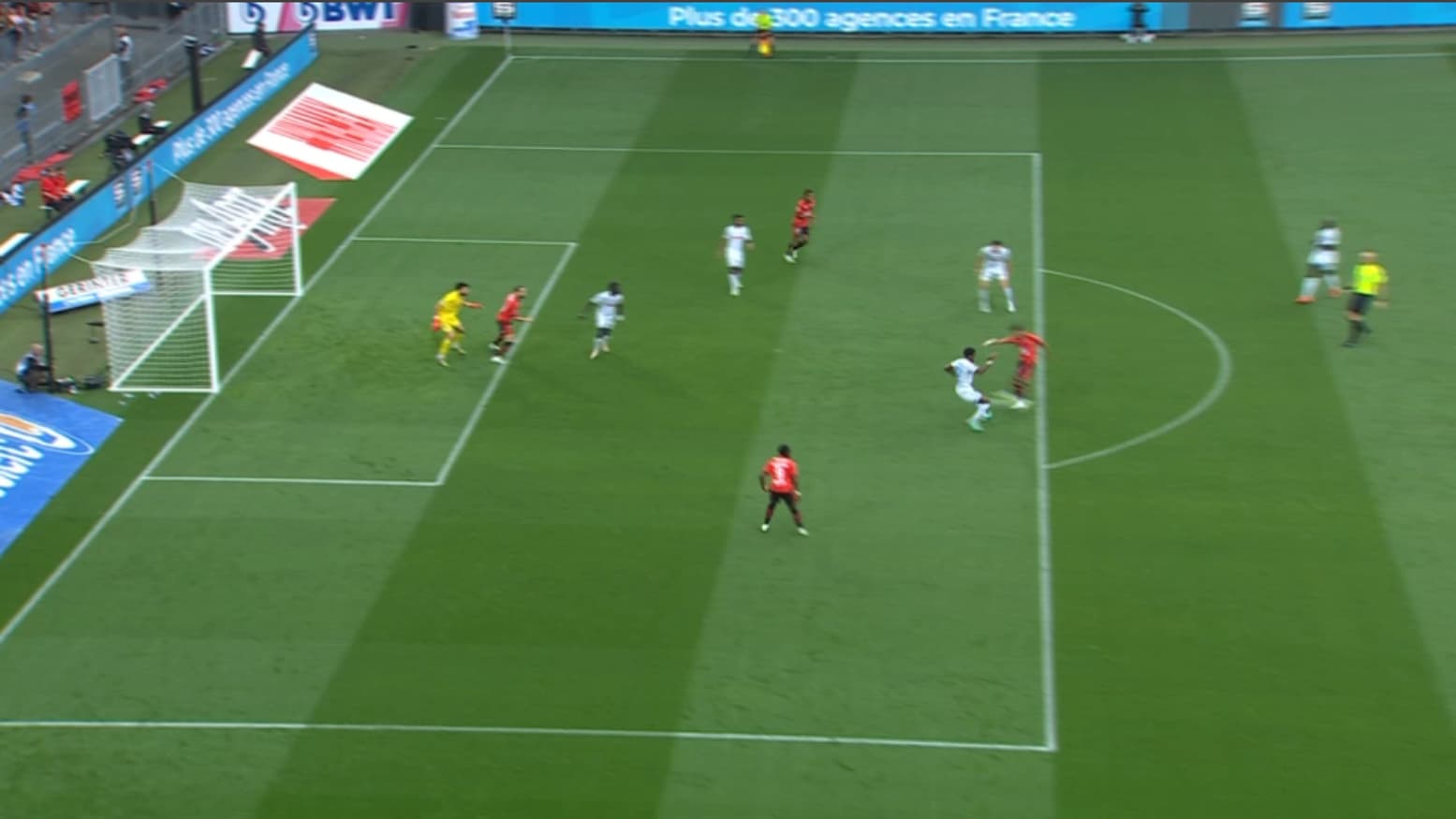 Le positionnement de Gouiri sur le but de Blas lors de Rennes-Le Havre Le positionnement de Gouiri sur le but de Blas lors de Rennes-Le Havre