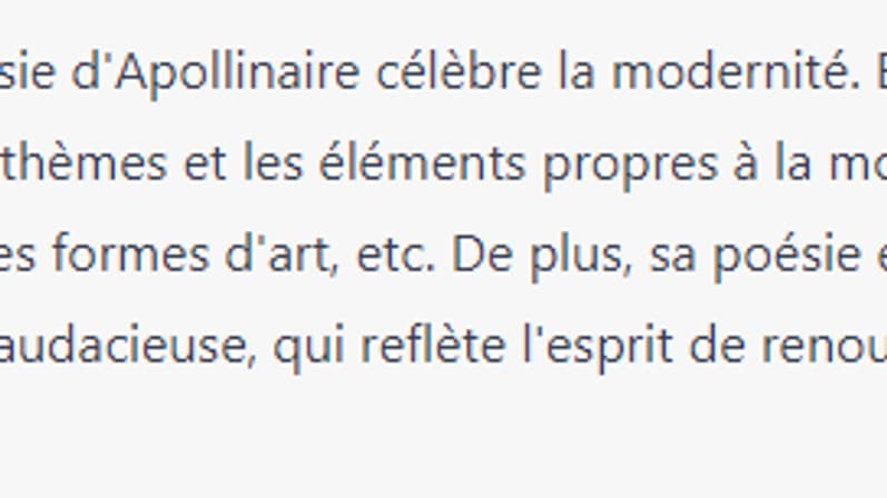 Apollinaire, vu par un chatbot