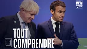 Boris Johnson et Emmanuel Macron à Glasgow, le 1er novembre 2021