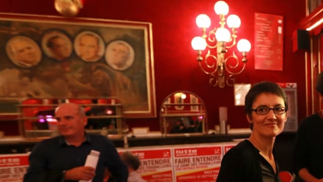 Nathalie Arthaud au Cirque d'Hiver le 30 septembre 2016.
