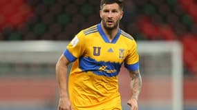 Le buteur des Tigres de Monterrey Andreé-Pierre Gignac très en vue contre les Sud-Coréens Ulsan Hyundai à Al-Rayyan, le 4 février 2021