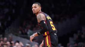 Dejounte Murray face à Boston, le 23 avril 2023.