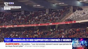 Attentat à Bruxelles: 35.000 supporters confinés pendant plus de deux heures dans un stade