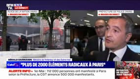 Manifestations du 1er-Mai: "À Paris, ils étaient à peu près 2.000 individus radicaux", affirme Gérald Darmanin qui dénonce "une violence qui va crescendo"