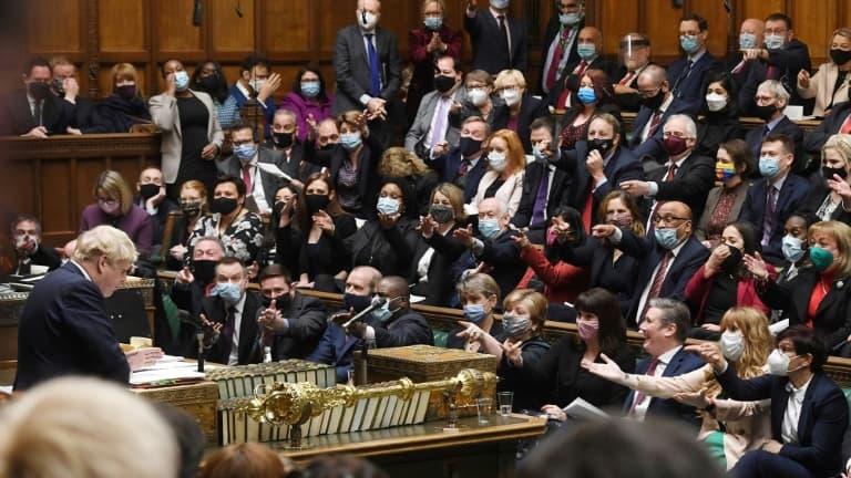 Boris Johnson lors d'une séance de questions à la chambre des Communes, le 12 janvier 2022 à Londres (Photo d'illustration).
