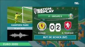Euro 2020 : Le but de 45 mètres de Schick… Le goal replay de Écosse - Rép. Tchèque (0-2)