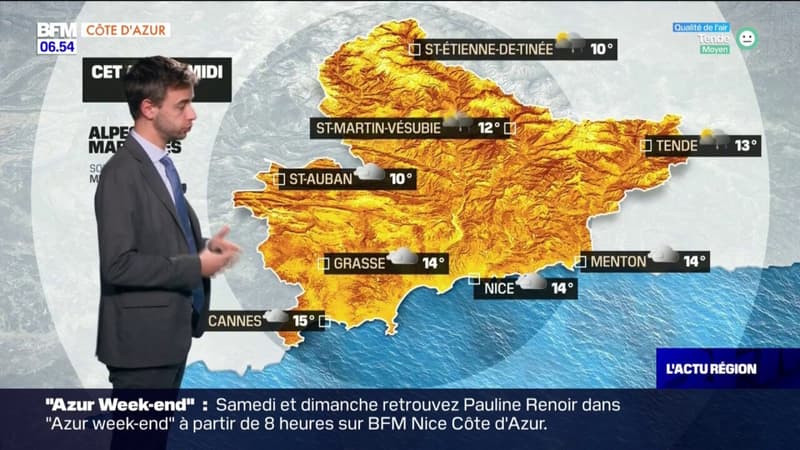 Météo Côte d’Azur: des nuages bien ancrés sur le bord de mer, 10°C à Saint-Auban, 15°C à Cannes