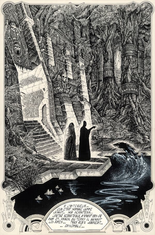Une planche de Chaos, une des préférées de Druillet Une planche de Chaos, une des préférées de Druillet