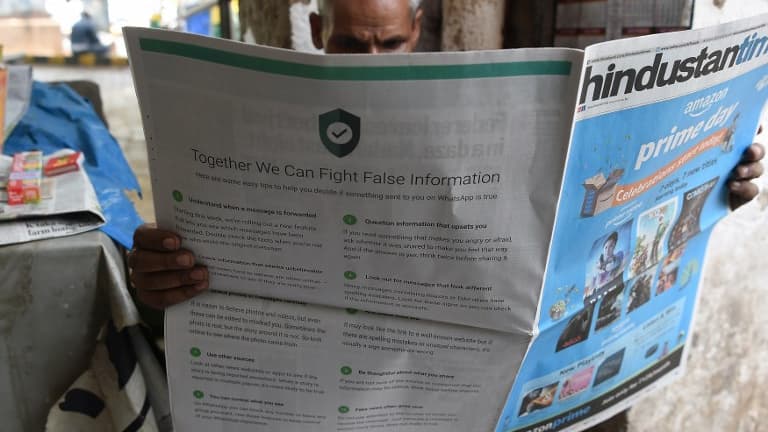 Le réseau social a fait publier dans la presse locale des conseils concernant la détection de fausses informations