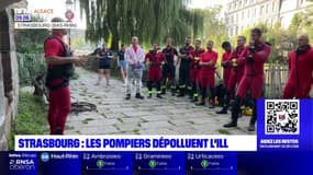 Strasbourg: les pompiers dépolluent l'Ill