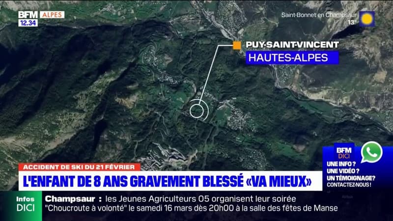 Accident de ski à Puy-Saint-Vincent: l'enfant blessé va mieux mais son état reste préoccupant