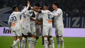 Les joueurs de l'Olympique de Marseille lors de leur carton face à Toulouse, le 29 décembre 2022.