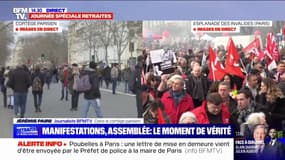 Mobilisation contre la réforme des retraites: le cortège parisien vient de s'élancer 