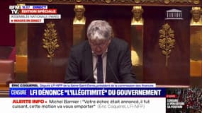 Motion de censure: "Vous chuterez dans le déshonneur", adresse Éric Coquerel au gouvernement de Michel Barnier
