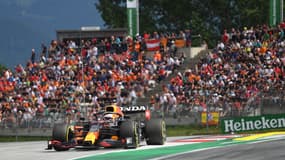 Max Verstappen à l'arrivée du Grand Prix d'Autriche