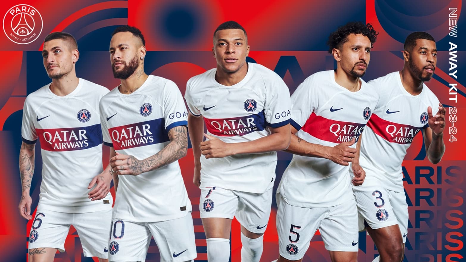 Le maillot extérieur du PSG pour la saison 2023-2024