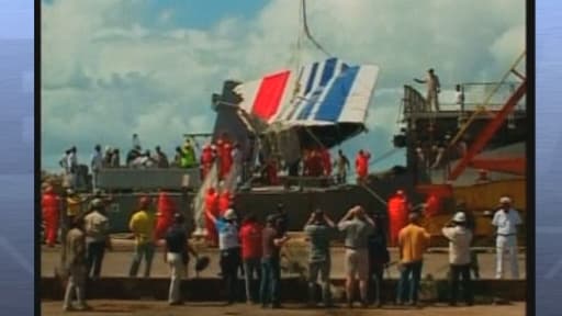 L'épave de l'avion Air France, qui s'était abîmé dans l'océan Atlantique.