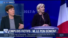 Emplois présumés fictifs au FN: Marine Le Pen se défend