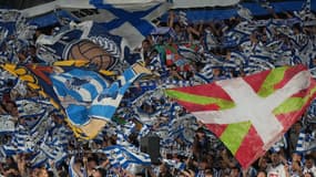 Les supporteurs de la Real Sociedad avant le match de Ligue des champions contre l'Inter Milan, le 20/09/2023