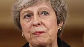 La Première ministre britannique Theresa May lors de sa conférence de presse jeudi soir à Londres