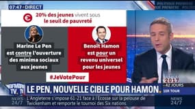 Elysée 2017: Marine Le Pen, nouvelle cible de Benoît Hamon