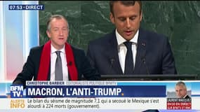 L’édito de Christophe Barbier: Macron, l'anti-Trump ?