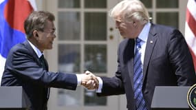 Moon Jae-in et Donald Trump, lors de leur rencontre en juin 2017