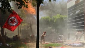 Une image de la ville de Suruç après l'explosion