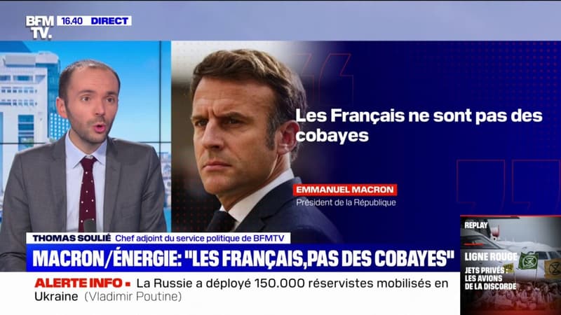 Emmanuel Macron à des ministres sur les risques de coupure: 