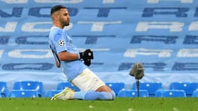 Le milieu algérien de Manchester City, Riyad Mahrez, exulte après son second but lors de la demi-finale retour à domicile de la Ligue des champions face au Paris-SG, le 4 mai 2021