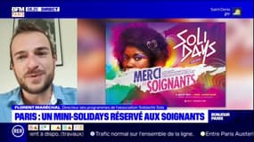Florent Maréchal de l'association Solidarité Sida explique que les artistes trouvent que le mini-festival Solidays réservé aux soignants "est une très belle initiative"
