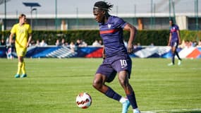 Loum Tchaouna lors des matchs de qualification à l'Euro U19