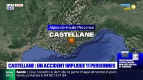 Castellane: un accident entre un mini bus et une voiture implique 11 personnes