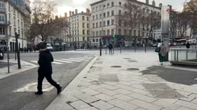 La place Gabriel Péri, dans le quartier de la Guillotière à Lyon en janvier 2023.